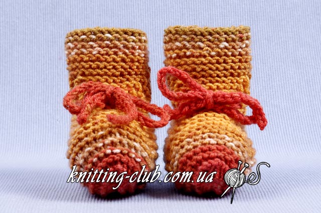 Пинетки_Tie Boottes, описание, вязание на заказ