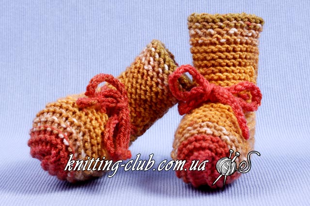 Пинетки_Tie Boottes, описание, вязание на заказ